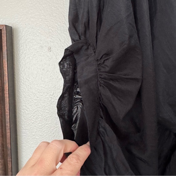 Banana Republic Eliana Cotton Silk Black Full Sleeve Dress Size Small - Picture 7 of 14